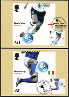 2006 Football World Cup Winners Set (6) First Day Of Issue PHQ Maxicards. England Italy Germany France Brazil Argentina - PHQ Karten