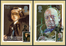 2006 Portrait Paintings Art, Set (10) First Day Of Issue PHQ Maxicards /Maximum Cards. Churchill Pankhurst Shakespeare - Cartes PHQ