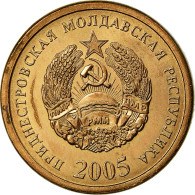 Monnaie, Transnistrie, 25 Kopeek, 2005, TTB, Bronze Plated Steel, KM:52a - Moldavië