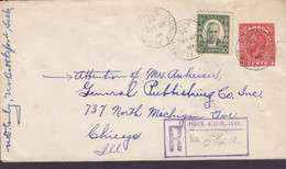 Canada Uprated Postal Stationery Ganzsache Entier Registered PRINCE ALBERT, Sask. 1935 Cover Lettre CHICAGO USA - 1903-1954 Kings