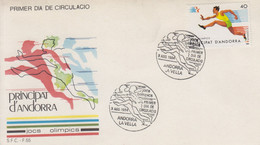 Enveloppe  FDC  1er  Jour    ANDORRE      Jeux  Olympiques   LOS  ANGELES   1984 - Autres & Non Classés