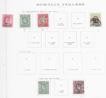 94797) SOMALIA INGLESE- LOTTO FRANCOBOLLI  DI EDOARDO VII-USATI-MLH* - Somaliland (Protectoraat ...-1959)