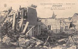 Juvigny       51          Inondations 1910  Rue Principale Et Rue De La Tartelette    - Décollée -         (voir Scan) - Otros & Sin Clasificación