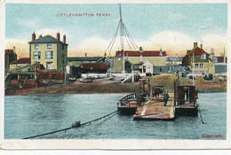 Ferry Boat Floating Bridge Littlehampton Ferry. Bac  Hand Colored - Ferries