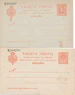 2 Cartes Postal Entier D ESPAGNE Tarjeta Postal ESPANA Numérotées - Sonstige & Ohne Zuordnung