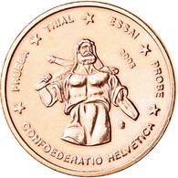 Suisse, 2 Euro Cent, 2005, Unofficial Private Coin, SPL, Copper Plated Steel - Essais Privés / Non-officiels