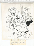 D1 / Press Cartoon / A Saisir !! BD Humour Dessin De PRESSE  // ANNI LIPPERT  / Sexy Danse Seins Nus Girl Plumes - Drawings