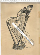 D1 / Press Cartoon / A Saisir !! BD Humour Dessin De PRESSE  // BARO // Harpe Musique - Drawings