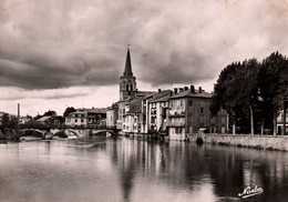 5131 Carte Postale  SAINT GIRONS  L'Eglise Et Les Bords Du  Salat     09 Ariège - Saint Girons