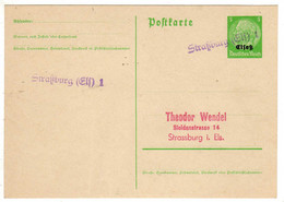 Entiers-Postaux : Guerre 39-45 : Occupation Allemagne : Entiers D'Alle.-surcharge Elsass  No Gue. G1 - Standard- Und TSC-AK (vor 1995)