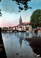 5138 Carte Postale SAINT GIRONS L'Eglise Et Le Pont Sur Le Salat    09 Ariège  (couleur) - Saint Girons