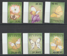 Republida Del Congo **  Mnh   2001   Yvert  1522 A-F Valor  22.50 €  Mariposas - Otros & Sin Clasificación