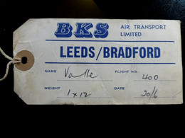 TICKET BAGAGE : BKS Air Transport Limited - Baggage Labels & Tags
