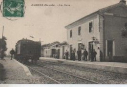 ALBENS  LA GARE  LOCOMOTIVE - Albens