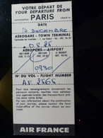 TICKET _ AIR FRANCE _ ORLY SUD _ VOL AF 2565 _ VINTAGE - Cartes D'embarquement