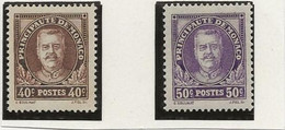 MONACO - TIMBRES N° 115 ET 116 - NEUF TRES INFIME TRACE CHARNIERE -ANNEE 1933 - COTE : 8 € - Unused Stamps