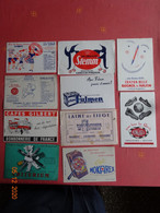 LOT 10 BUVARDS BLOTTING PAPER CHICOREE CHAUSSETTES STEMM FULMEN BAIGNOL-FARJON HUNGARIA SPORT BOUCHONNERIE LORIENT CAFE - Collections, Lots & Series