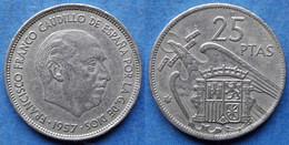 SPAIN - 25 Pesetas 1957 *66 KM# 787 F. Franco (1936-1975) - Edelweiss Coins - Other & Unclassified