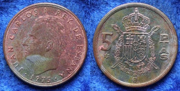 SPAIN - 5 Pesetas 1975 *78 KM# 807 Juan Carlos I (1975-2014) - Edelweiss Coins - Sonstige & Ohne Zuordnung