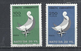 TURKEY 1972 - 20 YEARS OF NATO MEMBERSHIP -  CPL. SET - MNH MINT NEUF NUEVO - Sonstige & Ohne Zuordnung