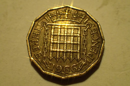 3 Pence - 1966 - Great Britain Grande-Bretagne Grossbritannien Gran Bretagn - F. 3 Pence