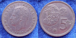 SPAIN - 5 Pesetas 1980 *80 KM#817 Football Championship 1982 - Edelweiss Coins - Andere & Zonder Classificatie