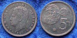 SPAIN - 5 Pesetas 1980 *82 KM#817 Football Championship 1982 - Edelweiss Coins - Autres & Non Classés