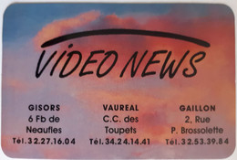 Carte De Fidélité VIDEO NEWS Gisors, Vaureal, Gaillon - Gift And Loyalty Cards