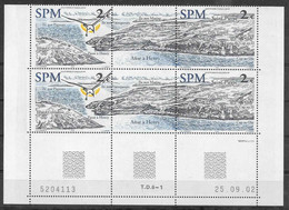 2002 SAINT PIERRE MIQUELON 785-86** Tryptique Anse à Henry, Oiseau, Paire Coin Daté - Unused Stamps