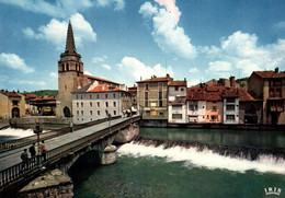 5144 Carte Postale  SAINT GIRONS  L' Eglise Et Le  Salat   09 Ariège - Saint Girons