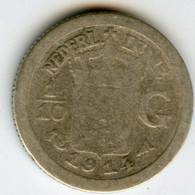 Indes Néerlandaises Netherlands East Indies 1/10 Gulden 1914 U Argent KM 311 - Indes Néerlandaises