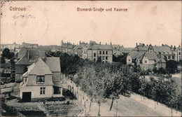 ! Alte Ansichtskarte, Ostrowo Bismarckstraße, Kaserne, Polen, Poland, Pologne, 1915 - Polonia