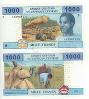 EQUATORIAL GUINEA    1'000 Francs   2002   P507F  ( Logging Work On Front - Cow+fieldwork On Back )     UNC - Aequatorial-Guinea