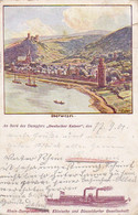 AK Oberwesel - An Bord Des Dampfers Deutscher Kaiser - Rhein-Dampfschiffahrt - Litho - 1901  (53024) - Oberwesel