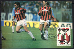 ITALIA - 1992 - MILAN CAMPIONE D'ITALIA - ANNULLO PRIMO GIORNO - FIRST DAY- PREMIER JOUR - ERSSTAG - PRIMER DIA - Cartas Máxima