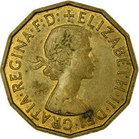 Monnaie, Grande-Bretagne, Elizabeth II, 3 Pence, 1958, TTB, Nickel-brass, KM:900 - F. 3 Pence