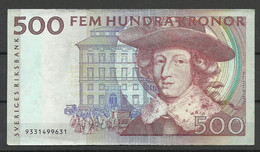 SWEDEN Schweden 500 Kronor Krona Bank Note - Zweden