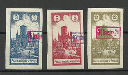 FAUX Poland Polska 1918 Local Post ZARKI Michel 1 - 3 FAKE Fälschungen * - Usados