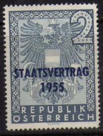 Autriche (1955) -  Surcharge "Staatsvertrag"   -   Neufs* -  MLH - Andere & Zonder Classificatie