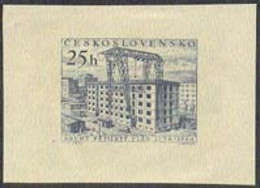 CZECHOSLOVAKIA (1956) Apartment Building. Die Proof In Black. 5 Year Plan - Modern Architecture. Scott No 733 - Prove E Ristampe
