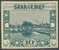 SAAR (1922) Old Bridge At Saarbrucken. Die Proof In Issued Colors. Signed HOFFMANN. Scott No 101, Yvert No 85. - Otros & Sin Clasificación