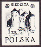 POLAND (1952) Niedzica Castle. Black Print. Scott No 556, Yvert No 674. - Probe- Und Nachdrucke