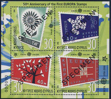 CYPRUS (2006) Europa Stamps. Minisheet Of 4 Overprinted SPECIMEN. Scott Nos 1048a-d. - Autres & Non Classés