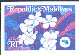 MALDIVES (1984) Frangipani. Series Of 4 Progressive Color Imperforate Proofs. Scott No 1061, Yvert No 958. - Maldives (1965-...)