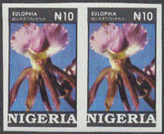 NIGERIA (1993) Eulophia Quartininiana. Imperforate Pair. Scott No 627, Yvert No 619. - Nigeria (1961-...)