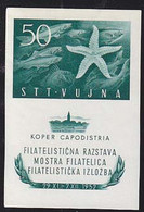 TRIESTE (1952) Starfish. Anchovies. Imperforate Souvenir Sheet. Scott No 65a. - Altri & Non Classificati