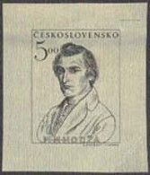 CZECHOSLOVAKIA (1948) Michael Hodza. Die Proof In Black. Scott No 359, Yvert No 476. - Ensayos & Reimpresiones