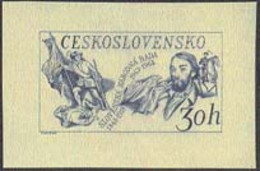 CZECHOSLOVAKIA (1968) Partisans. Flag. Die Proof In Bluish-black. 120th Anniversary Of Slovak Uprising. Scott No 1564 - Proeven & Herdrukken