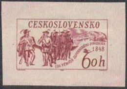 CZECHOSLOVAKIA (1968) Partisans. Mountains. Die Proof In Red. 120th Anniversary Of Slovak Uprising. Scott No 1565. - Proeven & Herdrukken