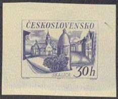 CZECHOSLOVAKIA (1967) Skalitz. Die Proof In Violet. Scott No 1485, Yvert No 1581. Czech Proofs Are Very Rare - Prove E Ristampe